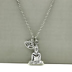 Collier avec Pendentif Bouddha et Fleur de Lotus