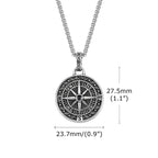 Collier avec Pendentif Boussole Nautique Rose des Vents