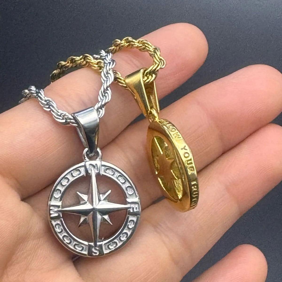 Compass Rose Pendant Necklace
