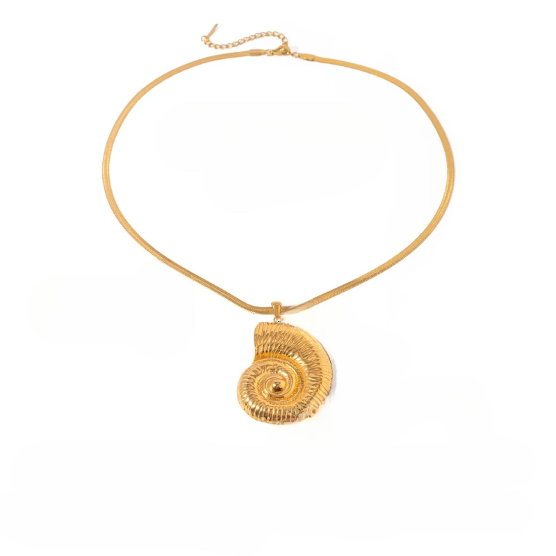 Collier avec Pendentif Coquillage Spirale