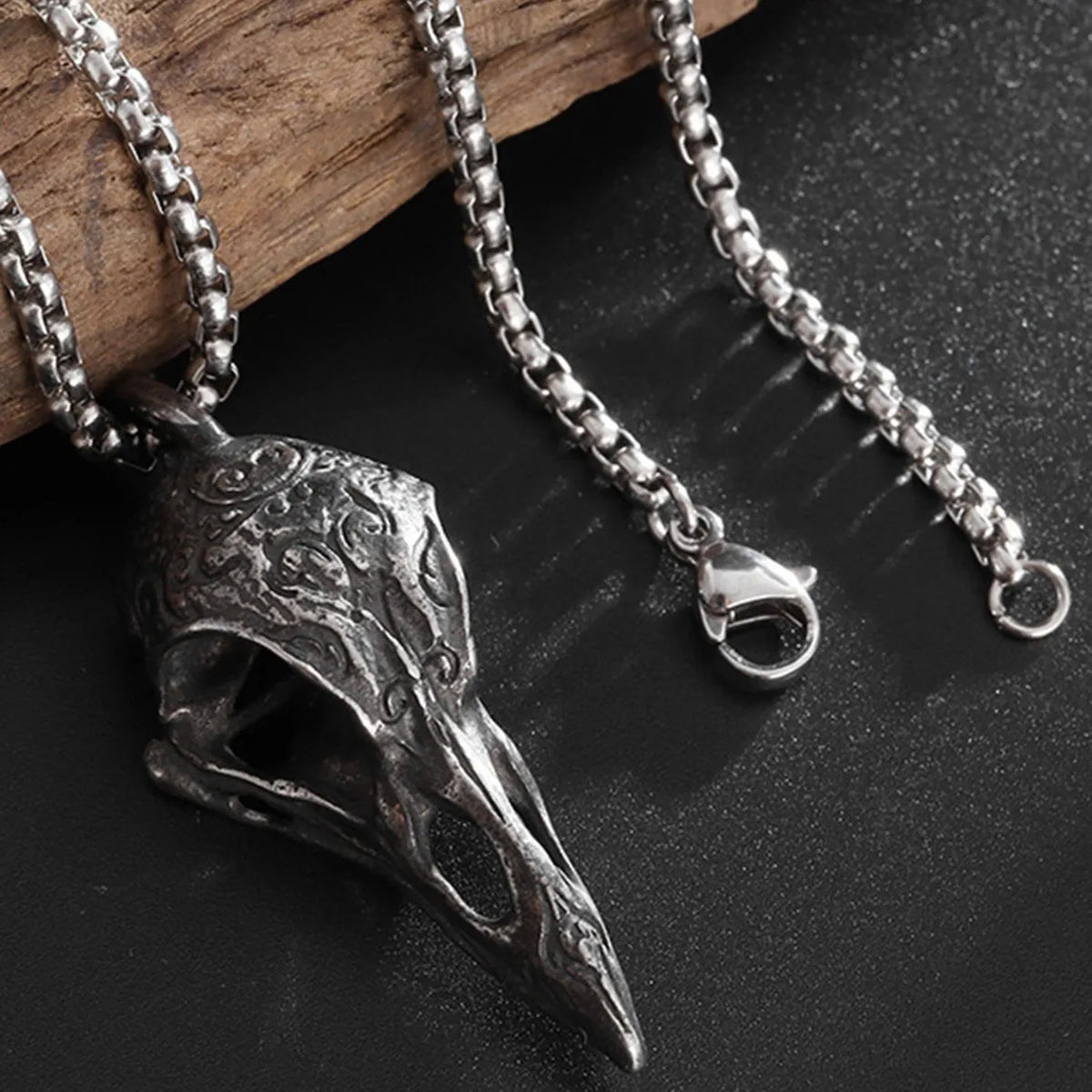 Necklace with Raven Pendant