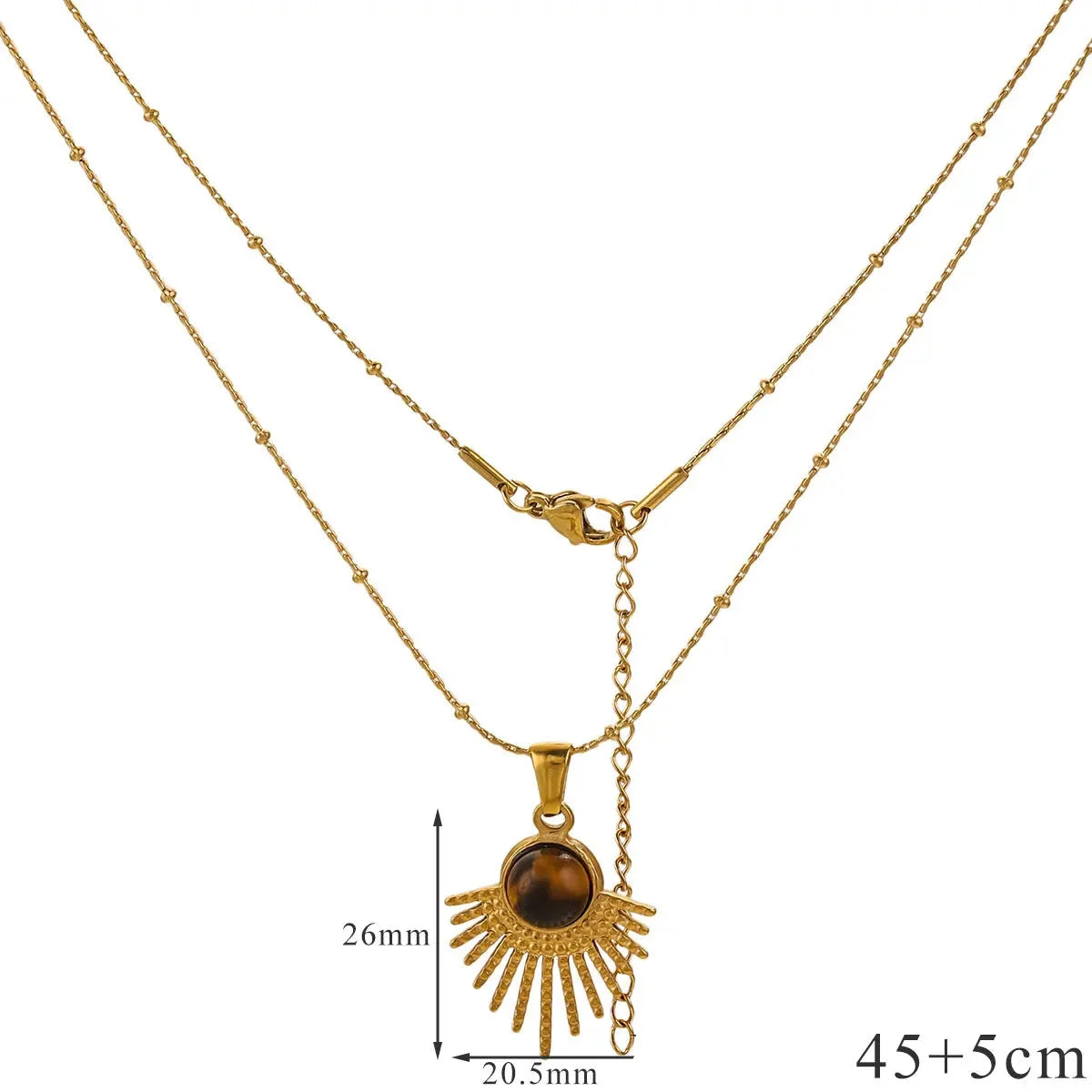 Necklace with Tiger’s Eye Protection Pendant for Women A