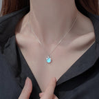 Collier avec Pendentif en Zircon Pierre de Lune