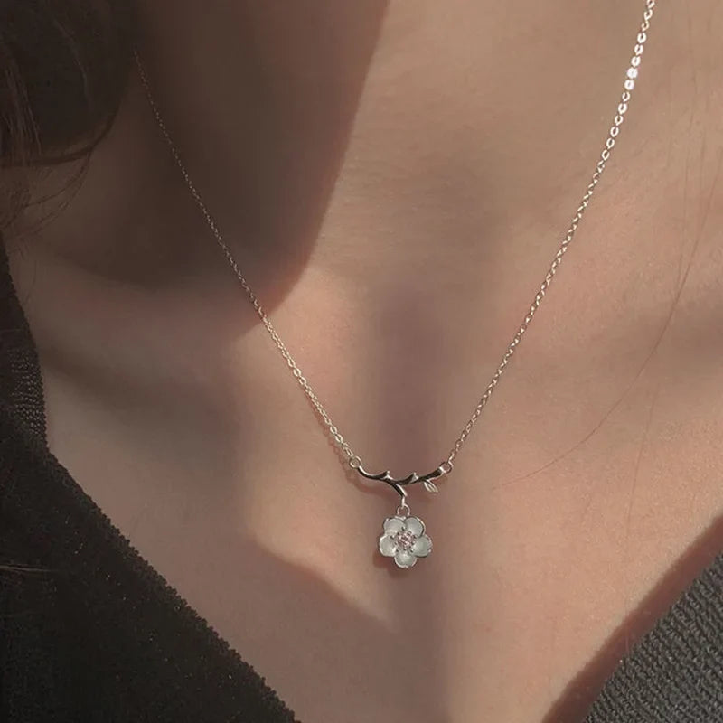 Cherry Blossom Pendant Necklace