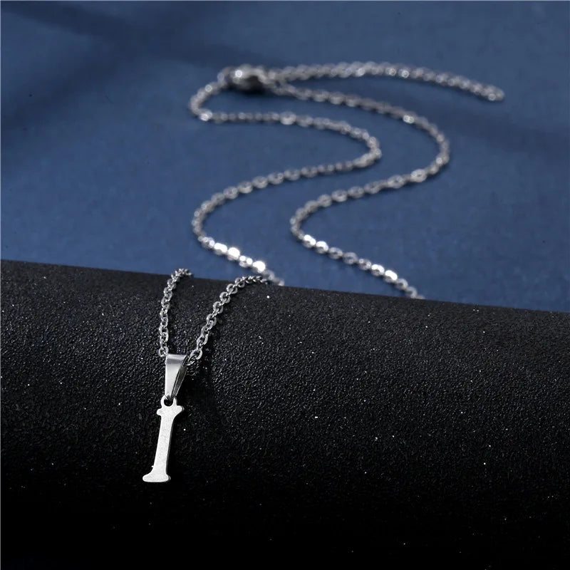 Custom necklace with initial pendant i