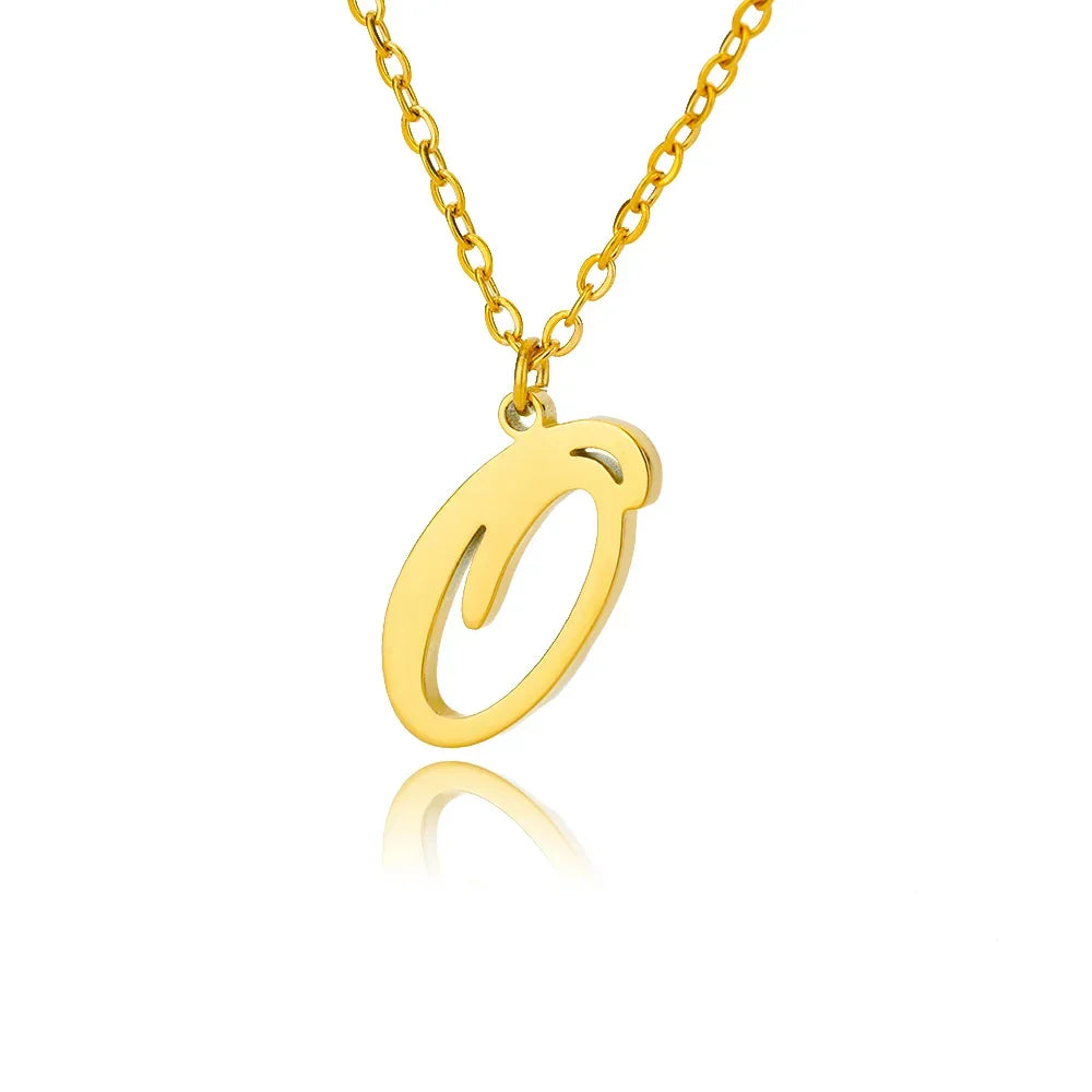 Women's initial pendant necklace o