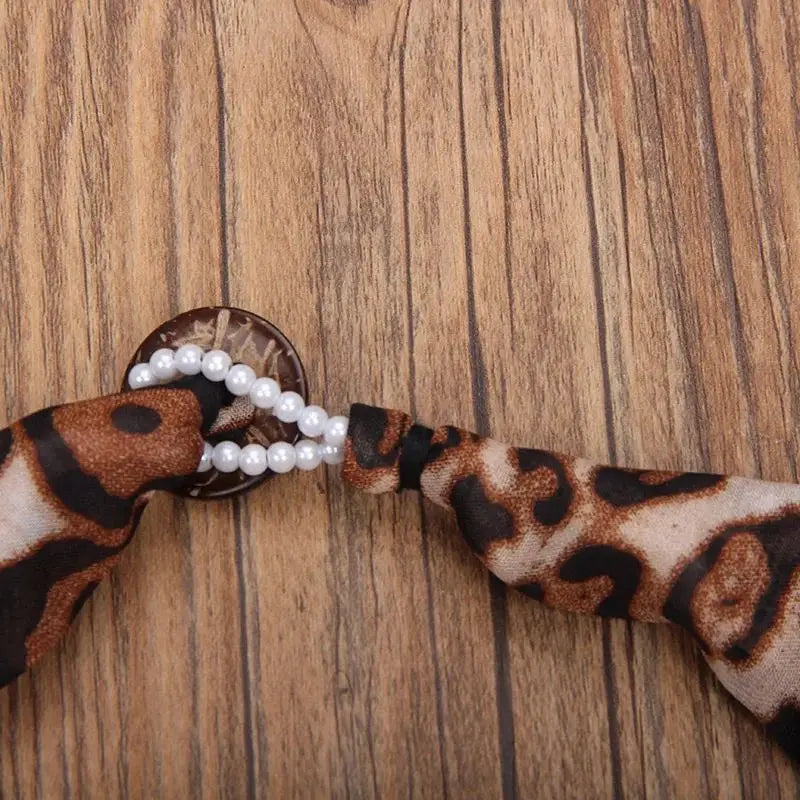Leopard Pendant Choker Necklace