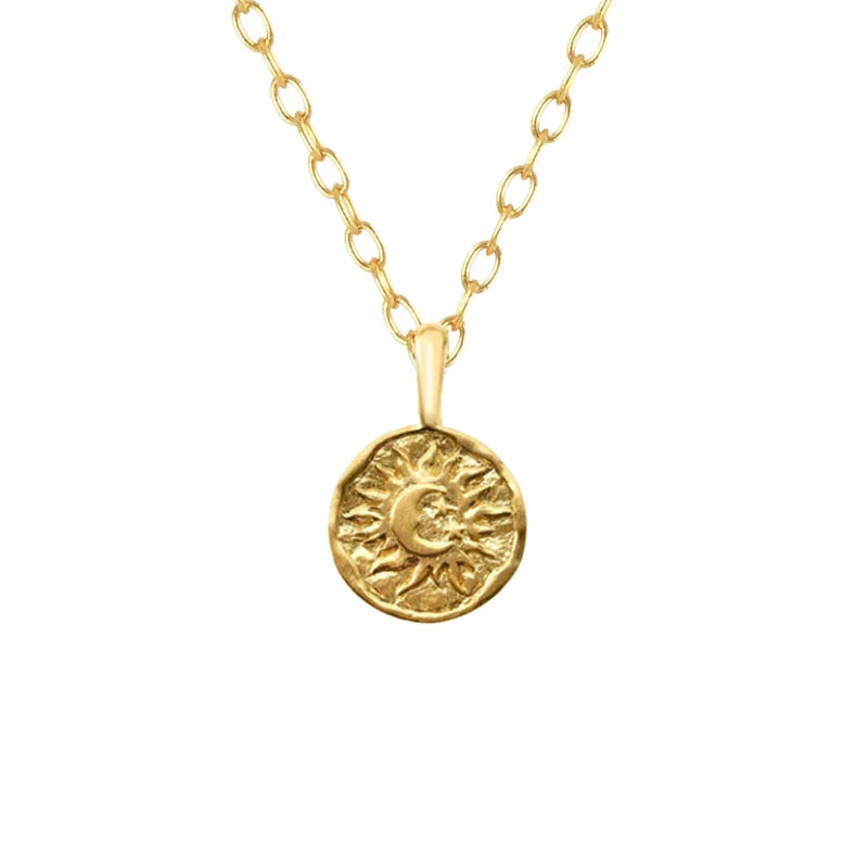 Moon Pendant Necklace for Women gold