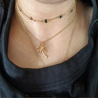 Palm Tree Pendant Necklace for Women, gold