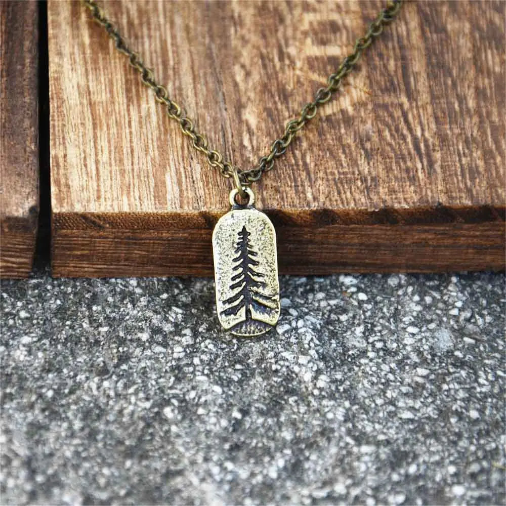 Collier avec Pendentif Sapin or