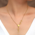 Long Gold Heart Necklace