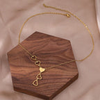Long Gold Heart Necklace