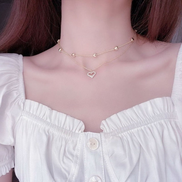 Gold Heart Necklace 