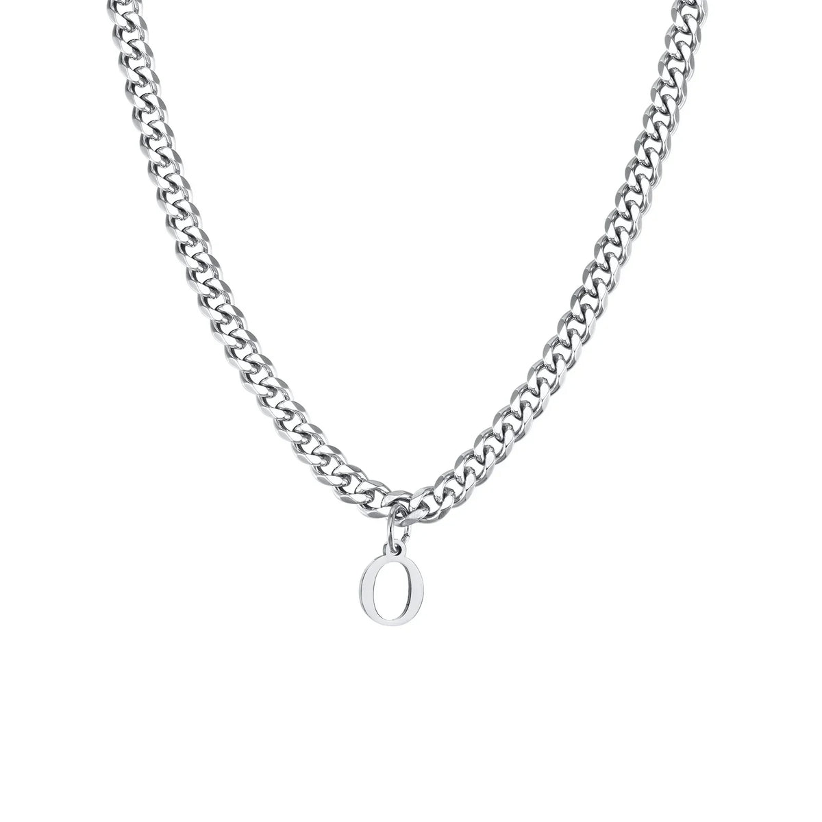 Men's necklace with personalized initial pendant o