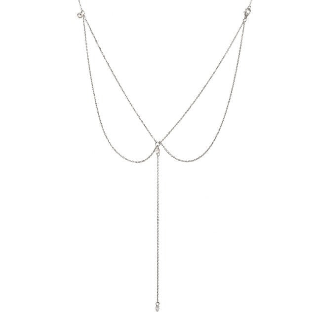 Bohemian Back Necklace for Women silver
