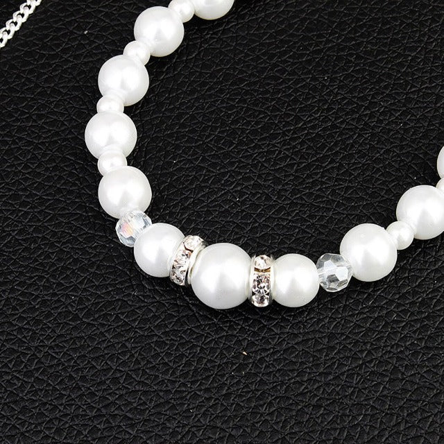 Back Necklace for Women with Pearls for Weddings