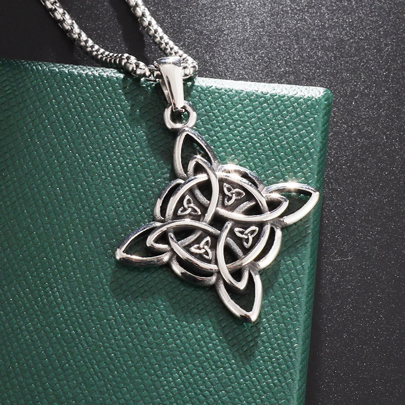Witch’s Knot Protection Necklace Wiccan Pendant