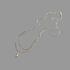 Double Necklace with Water Drop Pendant