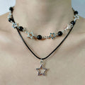 Collier Double Rang Pendentif Etoile