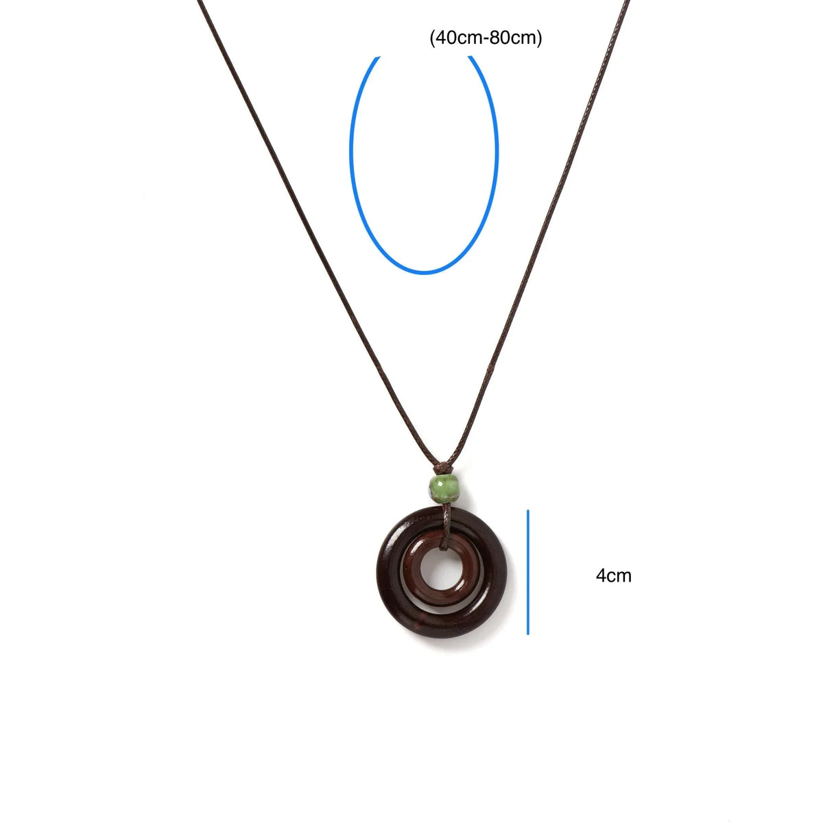 Cord Necklace with Round Pendant for Women