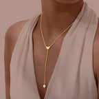 Y necklace - butterfly lariat necklace for women gold