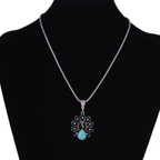 Collier Ethnique Argent Turquoise