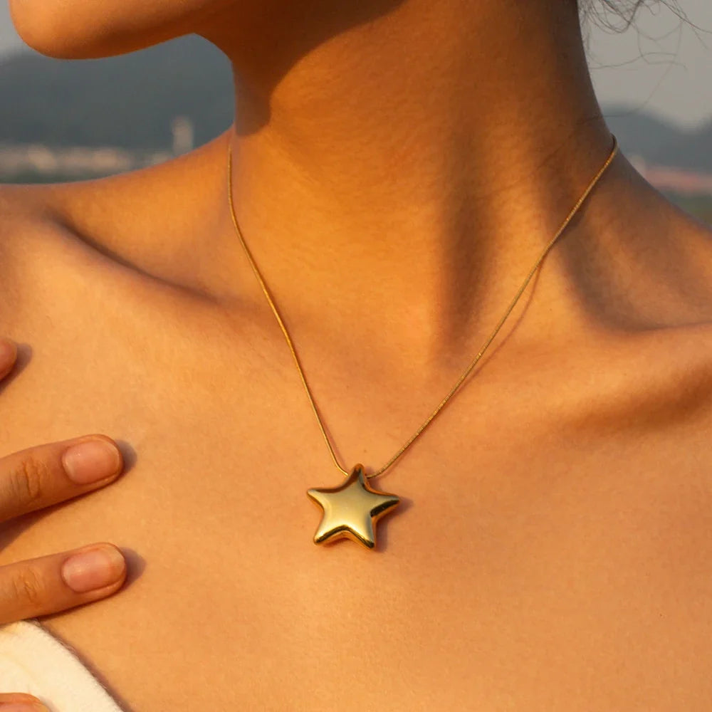 Collier Femme Pendentif Etoile or