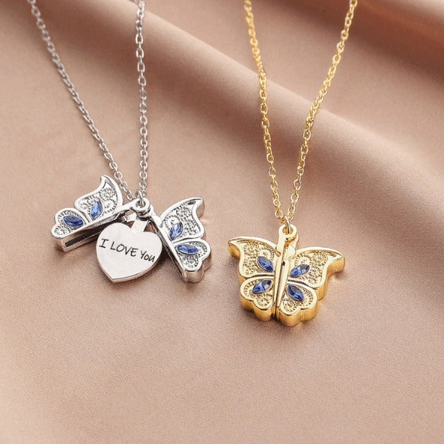 قلادة I Love You Papillon