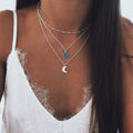 Серебряное ожерелье «Луна»