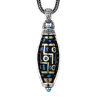 Patterned Rotating Anti-Stress Pendant Necklace