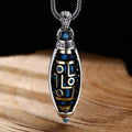 Patterned Rotating Anti-Stress Pendant Necklace