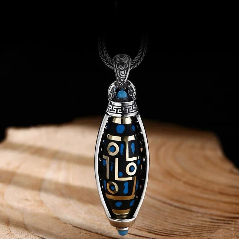 Patterned Rotating Anti-Stress Pendant Necklace