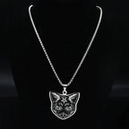 Black Cat Pentacle Witchcraft Wiccan Pendant Necklace