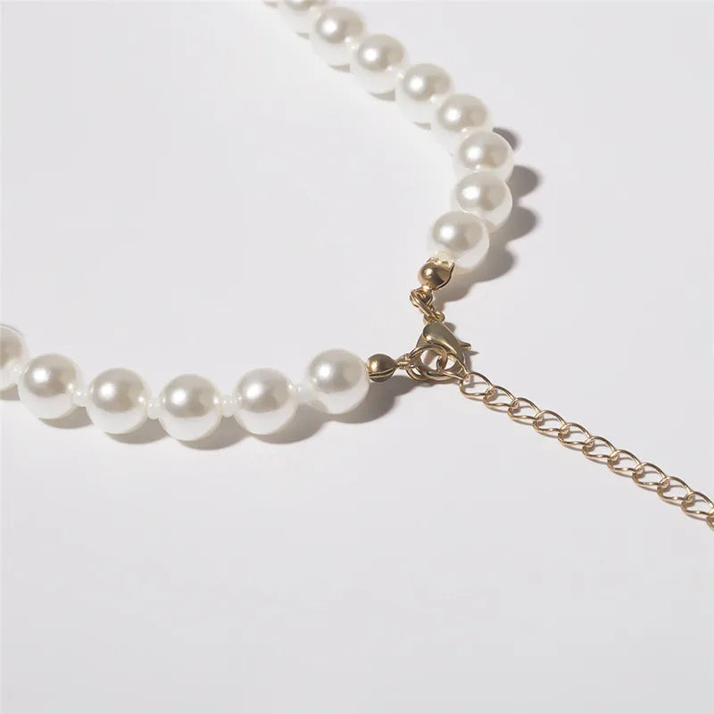 Collier Pendentif Coquillage Coquille Saint-Jacques avec Perles Blanches