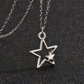 Collier Pendentif Double Etoile