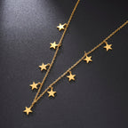 Collier Pendentif Etoile Astrologie or