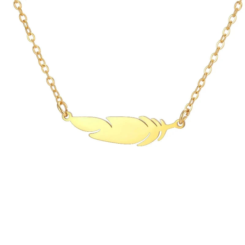 Collier Pendentif Fine Plume style b or