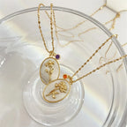 Collier Pendentif Fleur Signe du Zodiaque