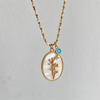 Collier Pendentif Fleur Signe du Zodiaque