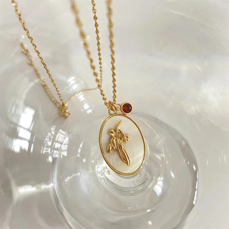 Flower Zodiac Sign Pendant Necklace