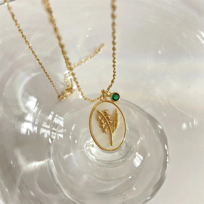 Flower Zodiac Sign Pendant Necklace