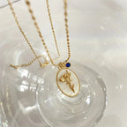 Collier Pendentif Fleur Signe du Zodiaque