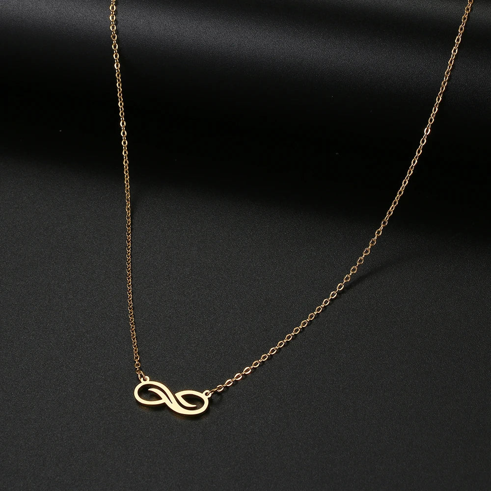Gold Infinity Pendant Necklace for Women