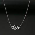 Collier Pendentif Infini et Coeur Femme argent