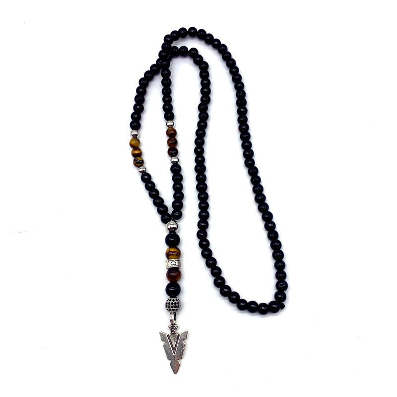 Men's Tiger's Eye Pendant Necklace