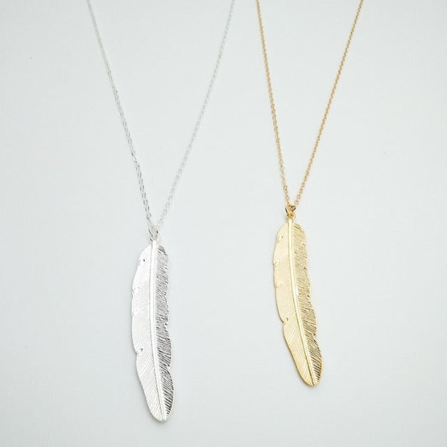 Women's Feather Pendant Necklace