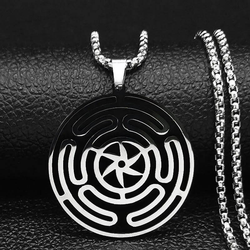 Strophalos Hecate’s Wheel Pendant Necklace SILVER