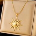 Women's Sun Pendant Necklace