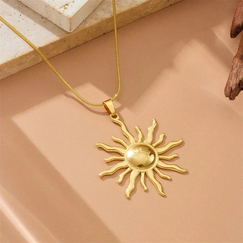Women's Sun Pendant Necklace