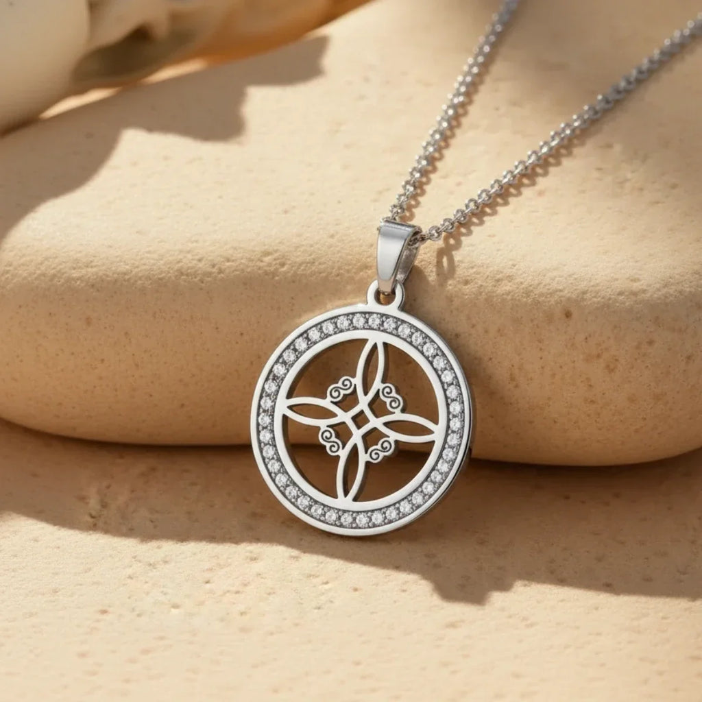 Wiccan Pendant Necklace Witch's Knot Protection Amulet